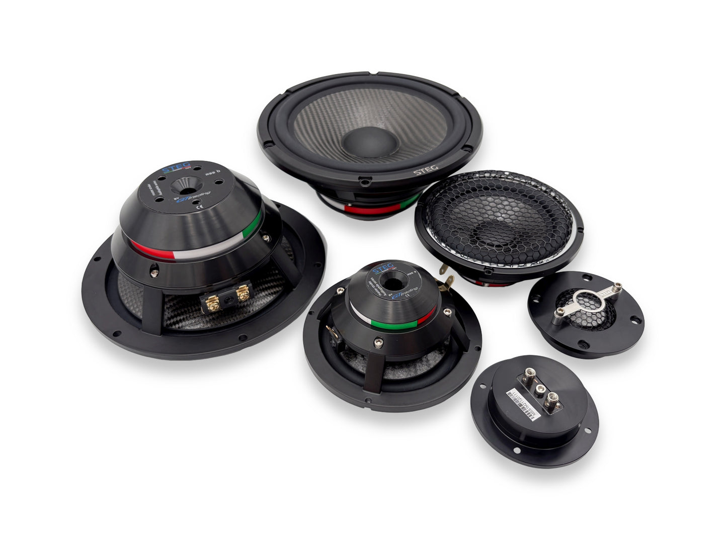 Steg Master Stroke | MSS6 / MSS3 / MSS1 - Three-way 6.5" Car Audio Component Speaker Set