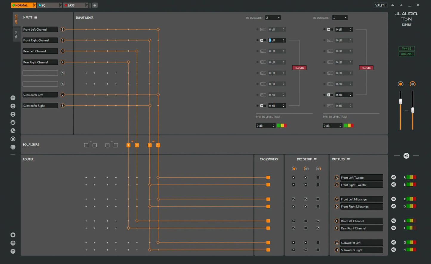 JL Audio TwK-88 System Tuning DSP controlled by TüN software, 8-ch. Analog & Digital Inputs / 8-ch. Analog Outputs