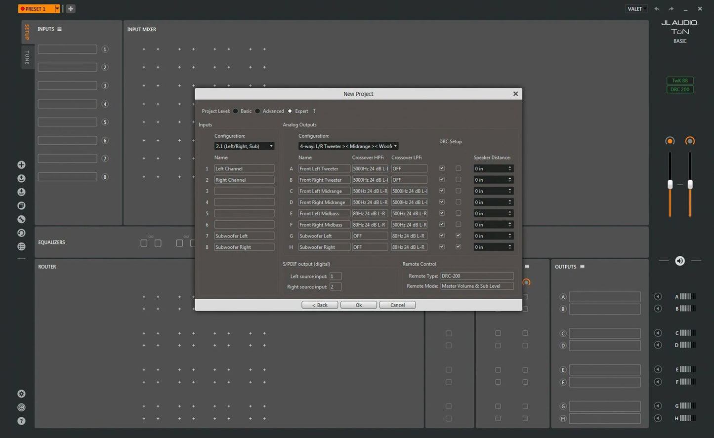 JL Audio TwK-88 System Tuning DSP controlled by TüN software, 8-ch. Analog & Digital Inputs / 8-ch. Analog Outputs