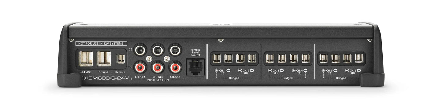 JL Audio XDM Marine Amplifier XDM600/6-24V, 6 Channel Full-Range Car and Marine Amplifier for 24V Systems (600 watts)