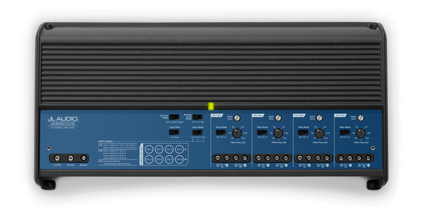 JL Audio XDM800/8 8 Ch. Class D Full-Range Car/Marine Amplifier, 800 W