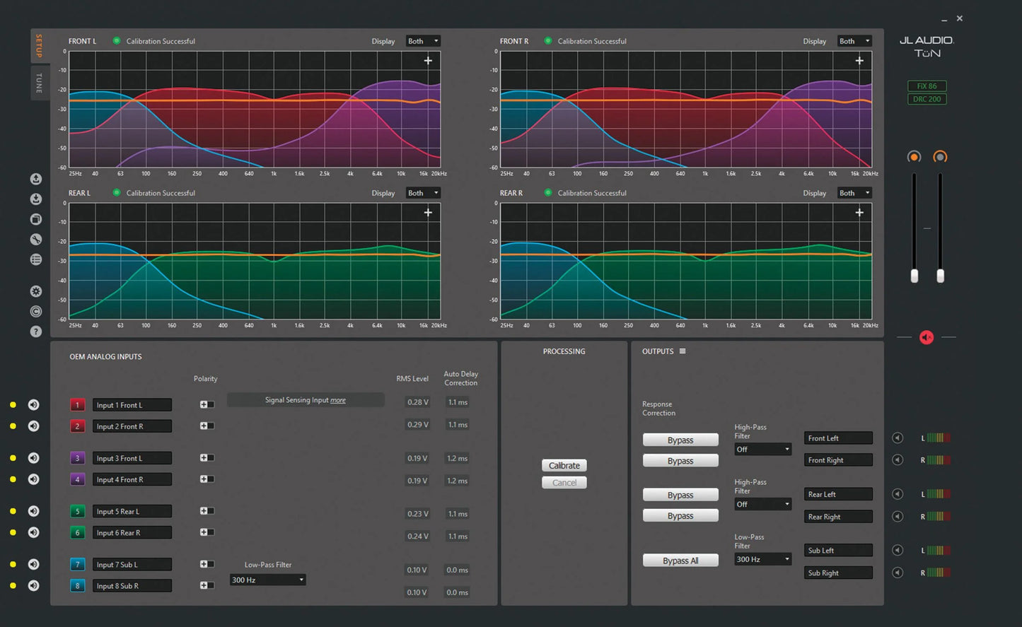 JL Audio FiX-86 OEM Integration DSP with Automatic Time Correction and Digital EQ