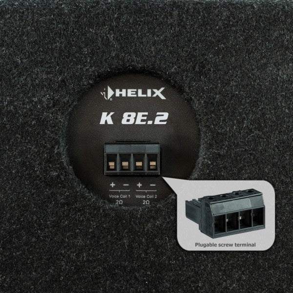 HELIX K 8E.2 - 8" 300W RMS Vented Subwoofer Box | 2x2Ω