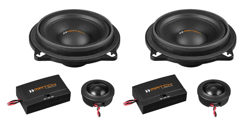 MATCH UP C42BMW-FRT.1 - 4" 2-Way PnP Compo Speaker Set, BMW & MINI Type 1 | 4Ω