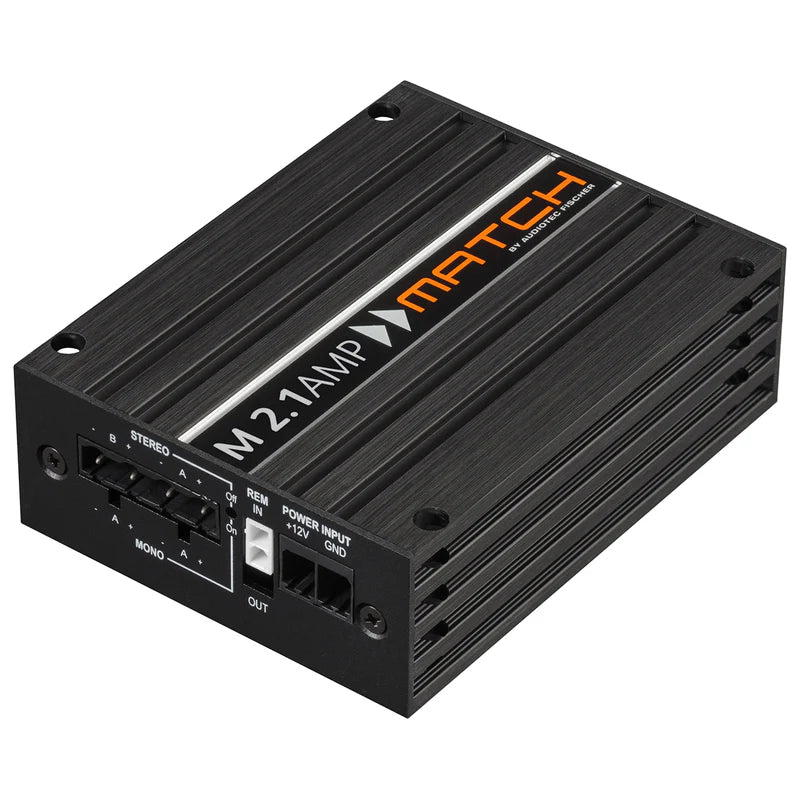 MATCH M 2.1AMP - 2 Channel PnP Micro-Digital High-Power Amplifier | 2Ω Stable