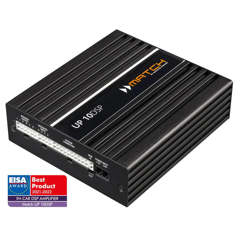 MATCH UP 10DSP With MEC ANALOG IN - 10 Channel PnP DSP Amplifier | 10 High-Level Inputs