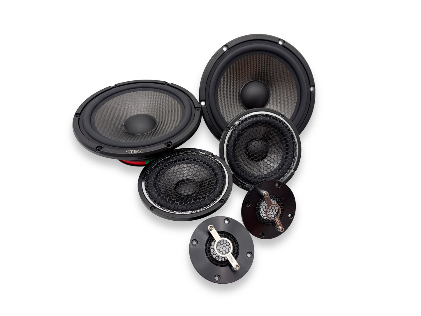 Steg Master Stroke | MSS6 / MSS3 / MSS1 - Three-way 6.5" Car Audio Component Speaker Set
