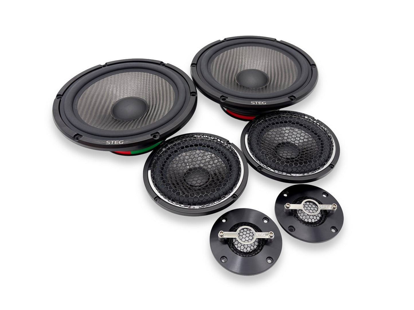 Steg Master Stroke | MSS6 / MSS3 / MSS1 - Three-way 6.5" Car Audio Component Speaker Set