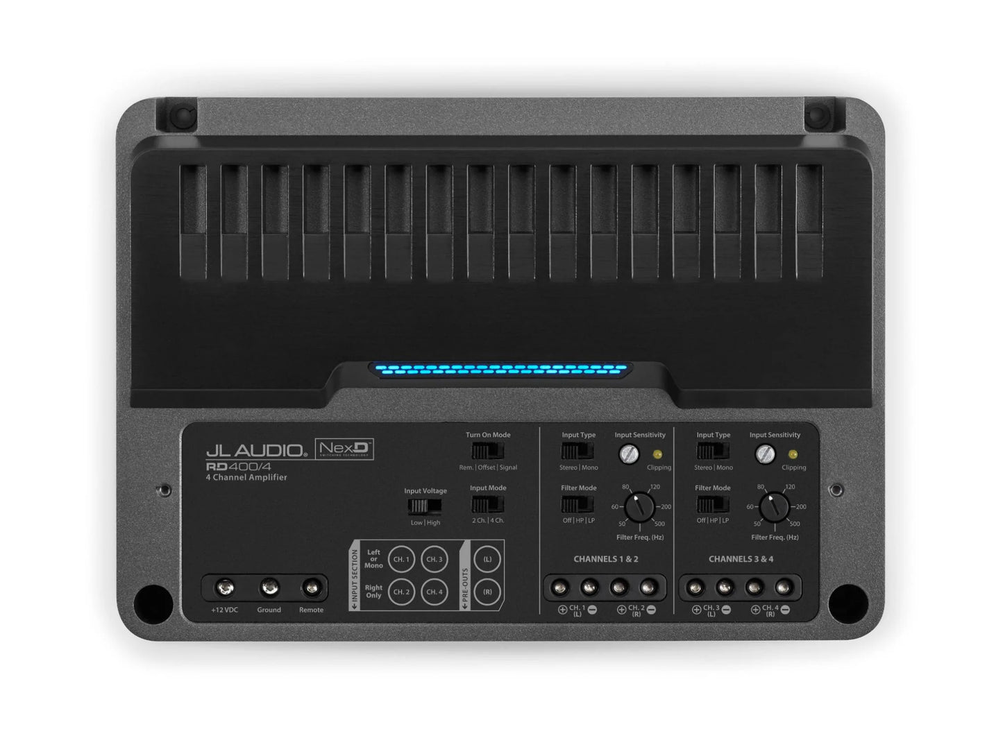 JL Audio RD400/4 4 Ch. Class D Full-Range Amplifier, 400 W